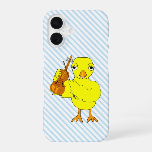 Coque iPhone 16 Violon Chick (Verso)