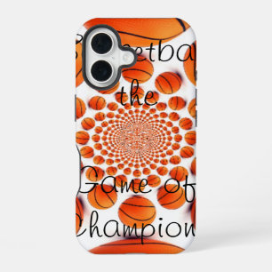 Coque iPhone 16 Vision du Court des Champions : Jeu de Basket-ball