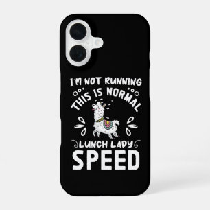 Coque iPhone 16 Vitesse normale de dame de déjeuner Llama drôle di
