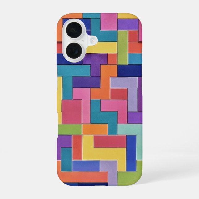 Coque iPhone 16 Vivid Grid (Verso)