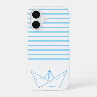 Coque iPhone 16 Voilier Preppy Paper