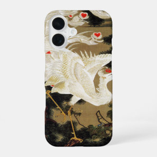 Coque iPhone 16 VOL AMOUR PHOENIX, Plumes, Coeurs Saint-Valentin
