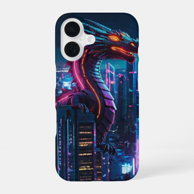 Coque iPhone 16 Vol Neon Dragon (Verso)