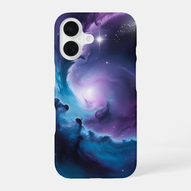 Coque iPhone 16 Vortex Galactique Vibrant Nebula Cosmique Téléphon (Verso)