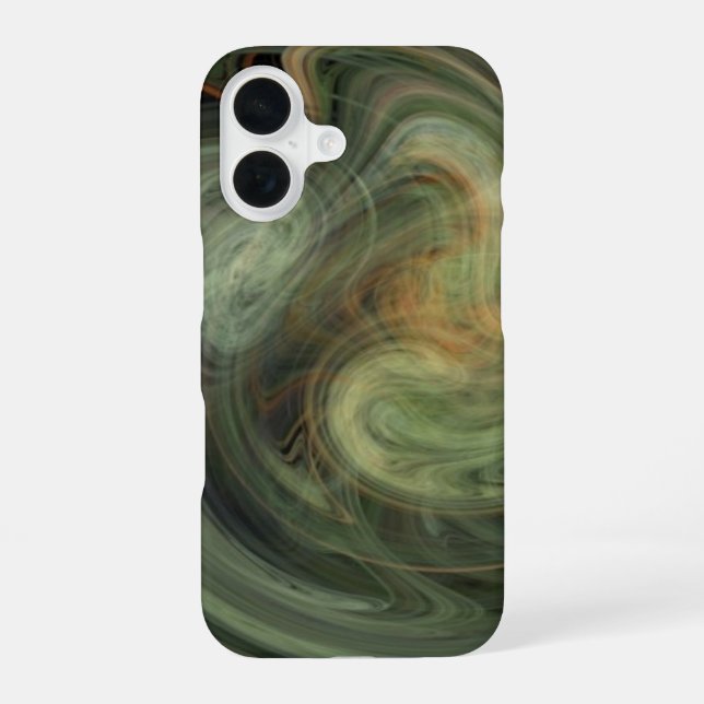Coque iPhone 16 VORTEX LÉGER / Abstrait gris orange (Verso)