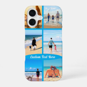 Coque iPhone 16 Votre étui pour iPhone avec collage de photos et t