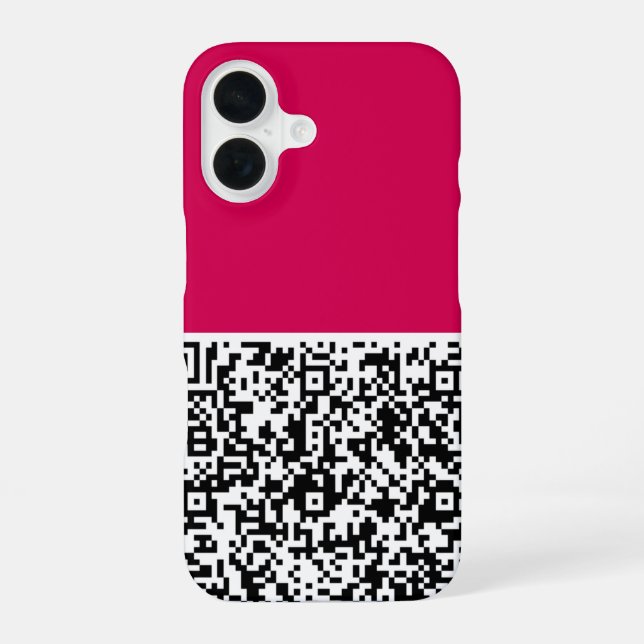 Coque iPhone 16 Votre information de scan de code QR Choisissez la (Verso)