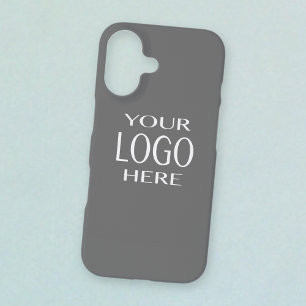 Coque iPhone 16 Votre logo   Simple remplacement de logo/Grey iPho