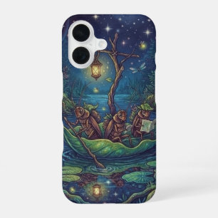 Coque iPhone 16 Voyage dans l'inconnu Forêt nocturne enchantée