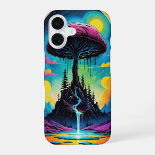 Coque iPhone 16 Voyage en champignons