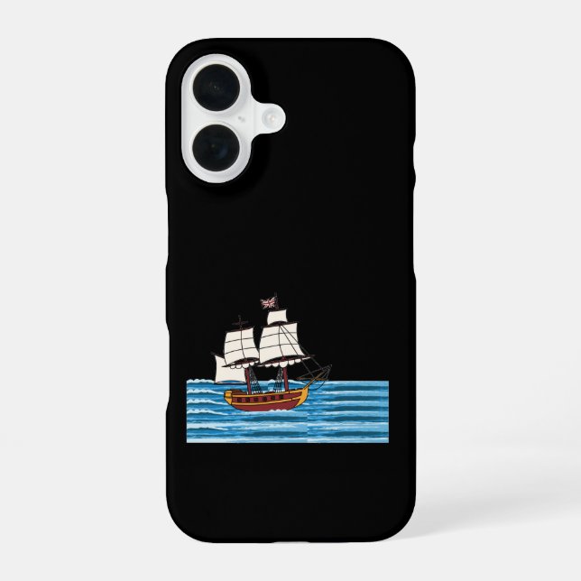 Coque iPhone 16 Voyage océanique (Verso)