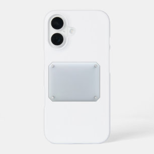 Coque iPhone 16 Vue frontale du panneau en verre transparent