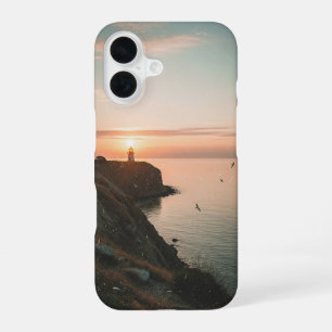 Coque iPhone 16 Vue vintage de la baie au lever du jour
