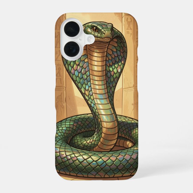 Coque iPhone 16 Wadjet – Ägyptische Schlangengöttin (Verso)
