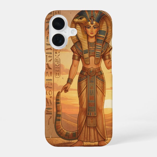 Coque iPhone 16 Wadjet – Déesse serpent égyptienne´3 (Verso)