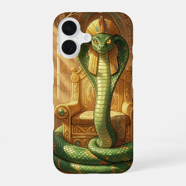 Coque iPhone 16 Wadjet – Déesse serpent égyptienne´5 (Verso)