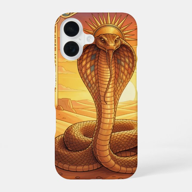 Coque iPhone 16 Wadjet – Egyptian Cobra Goddess´1 (Verso)