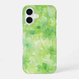 Coque iPhone 16 Watercolor Greenery and Flowers Phone Case