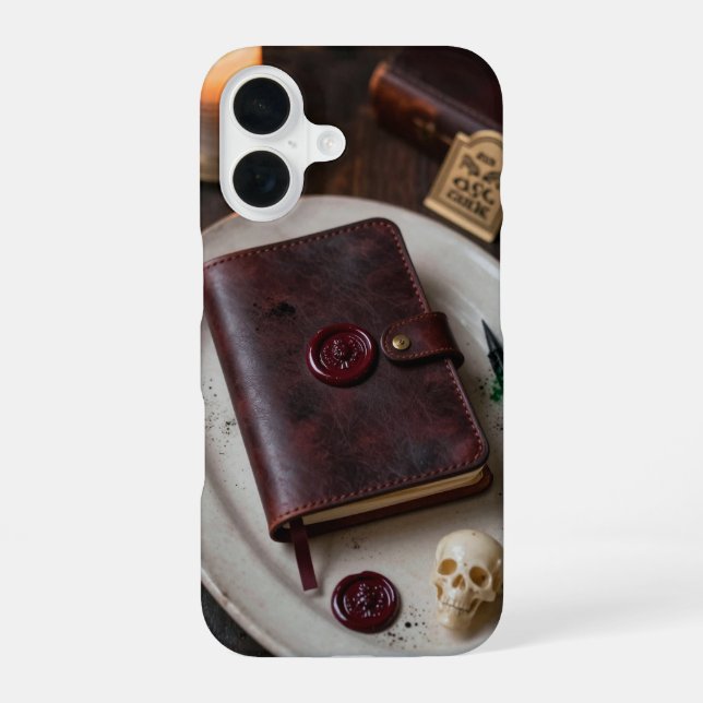 Coque iPhone 16 Wax Sealed Journal Dark Academia Case (Verso)
