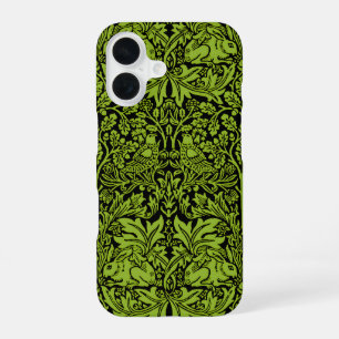 Coque iPhone 16 William Morris Frère Lapin Vert Sauge Noir