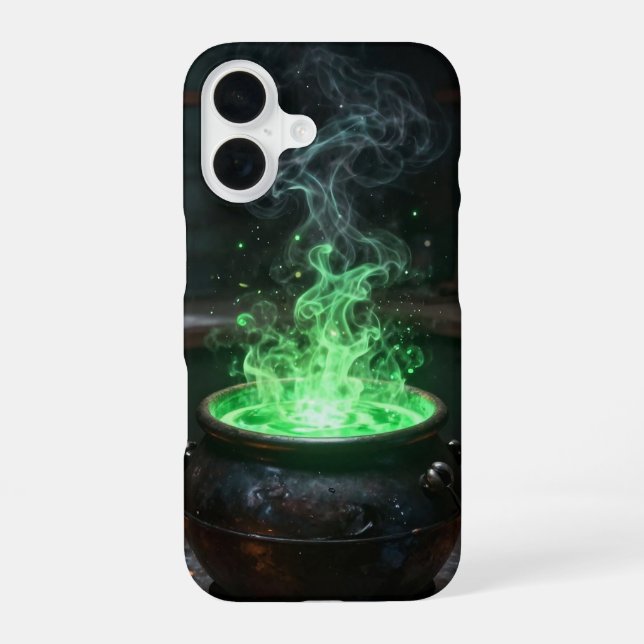 Coque iPhone 16 Witchy Green Cauldron Phone Case (Verso)