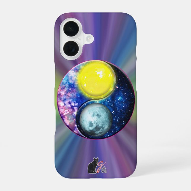 Coque iPhone 16 Yang-Yin / Soleil-Lune (Verso)