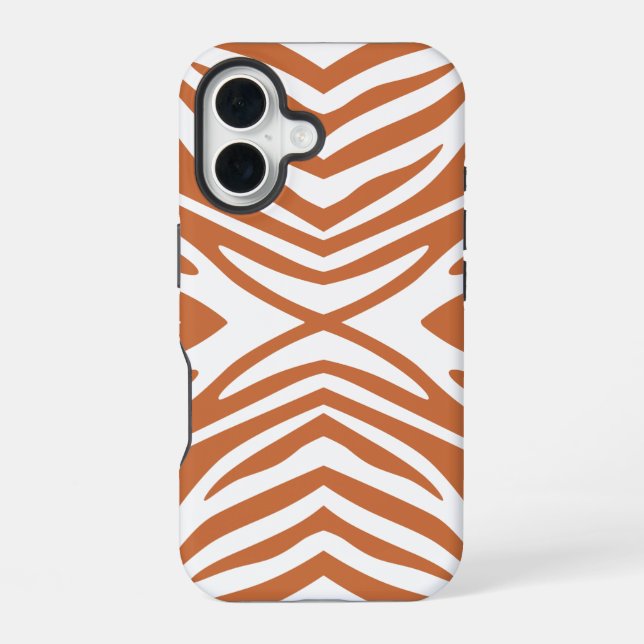 Coque iPhone 16 Zèbre Neutre Zeste (Verso)