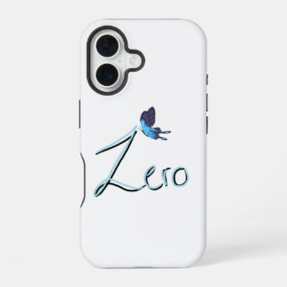 Coque iPhone 16 ZERO Papillon Bleu Noir et Bleu Dégradé iPhone