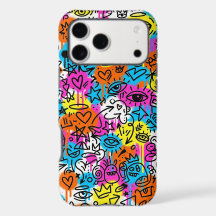 Coque iPhone 17 Pro Max Minimaliste Neon Gribouill
