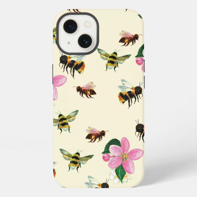 Coque iPhone 2022 Abeilles et bourdons (Verso)