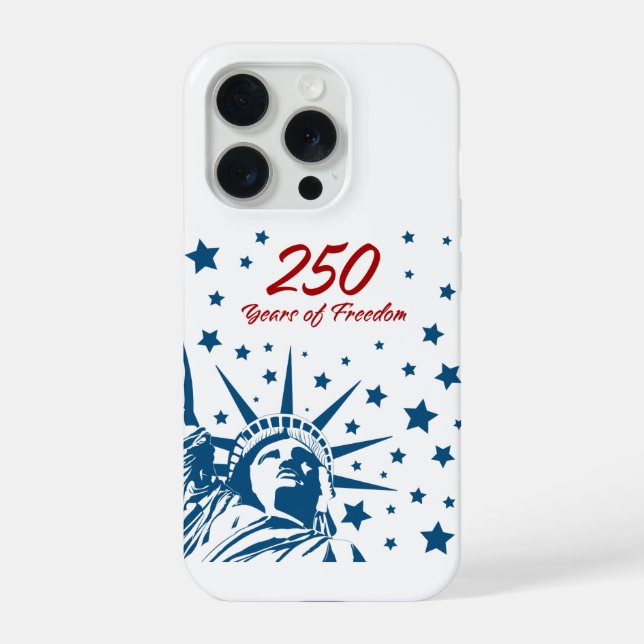 Coque iPhone 250 Years of Freedom Happy Birthday USA Patriotic  (Verso)