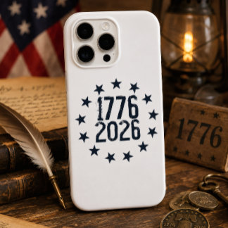 Coque iPhone 16 Pro Max 250e anniversaire 1776–2026 Cercle de l'étoile pat