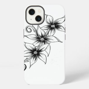 Etui iPhone 13 3 Fleurs