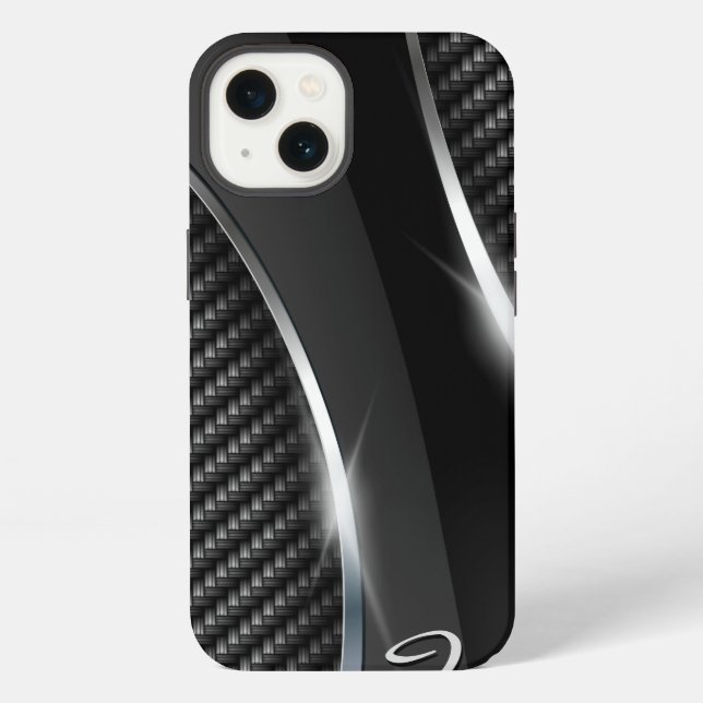 Coque iPhone 3 options de fibre de carbone (Verso)