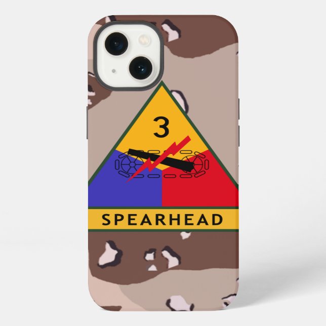 Coque iPhone 3e division blindée "Spearhead" Camo du désert (Verso)