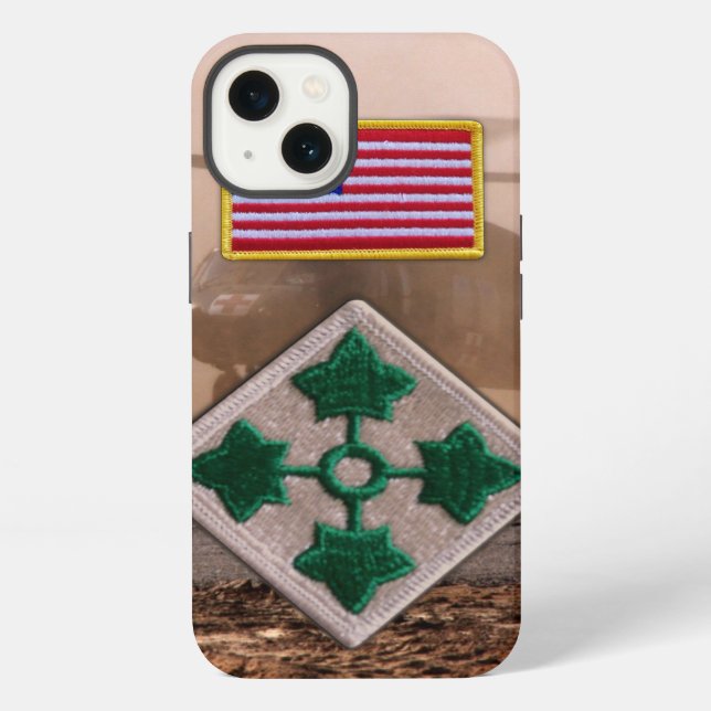 Coque iPhone 4e division d'infanterie, timbre des anciens comba (Verso)