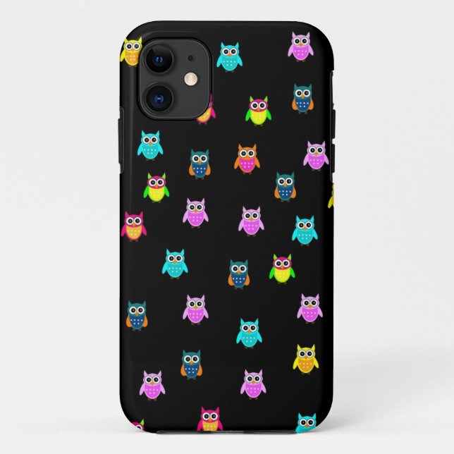 coque iphone 5 hiboux colorés (Dos)