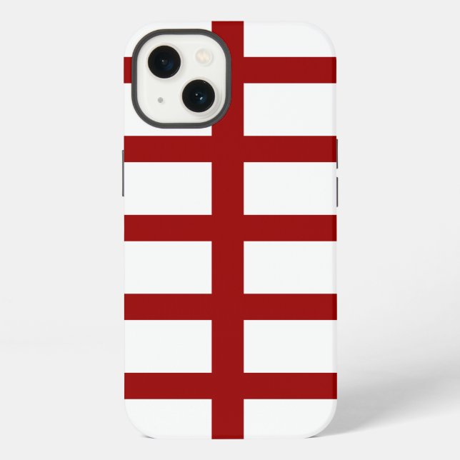 Coque iPhone 5 Lignes Rouges Bisectées (Verso)