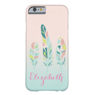 Coque iPhone 6 Barely There Adorable mignonne Fille Plumes modernes