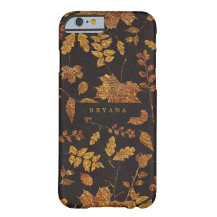 Coque iPhone 6 Barely There Automne Rustique Golden Feuilles Élégant automne