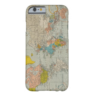 Coque iPhone 6 Barely There Carte vintage 1910 du monde