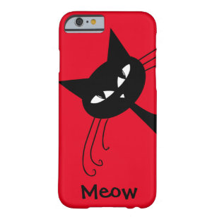 Coque iPhone 6 Barely There Chat noir drôle original félin
