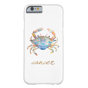 Coque iPhone 6 Barely There Crabe de Cancer d'aquarelle