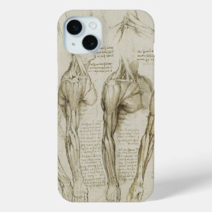 Coque iPhone 15 Mini Croquis humains d'anatomie du bras de da Vinci