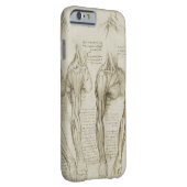 Coque iPhone 6 Barely There Croquis humains d'anatomie du bras de da Vinci (Dos/Droite)