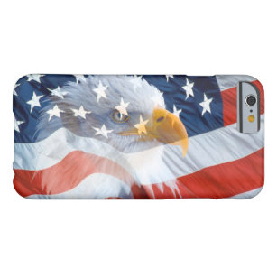 Coque iPhone 6 Barely There Drapeau américain chauve patriotique d'Eagle