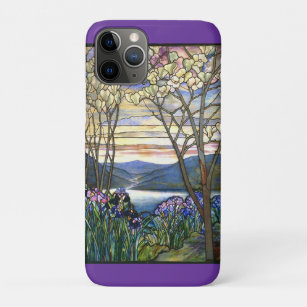 Coque Case-Mate iPhone Fenêtre en verre teinté de magnolia et d'iris