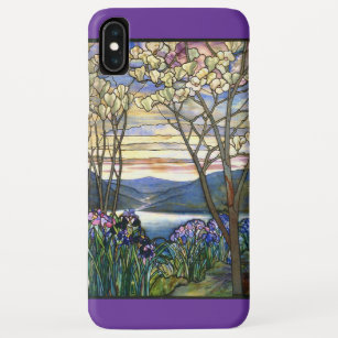 Coque Case-Mate iPhone Fenêtre en verre teinté de magnolia et d'iris