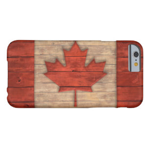 Coque iPhone 6 Barely There Le drapeau vintage du Canada a affligé la