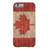 Coque iPhone 6 Barely There Le drapeau vintage du Canada a affligé la (Dos)